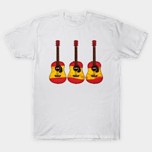 Acoustic Guitar Spanish Flag Guitarist Musician Spain T-Shirt